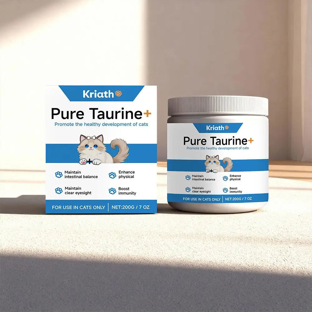 Cat Taurine Powder Support Heart Health Promote Healthy Growth Maintain Visual Function Smooth Hair Kitten Care Nutrition Powder